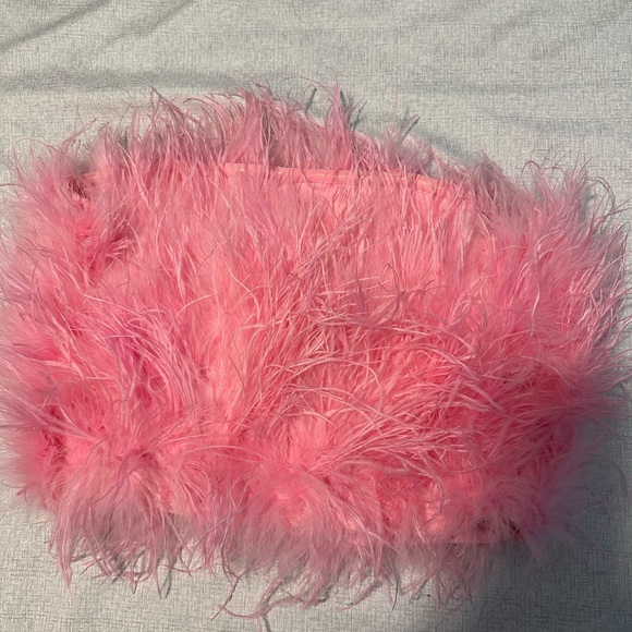 Buddy Love Pink Feather Crop Top - Picture 4 of 5